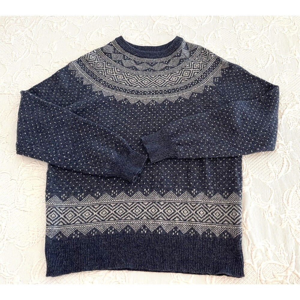 J.Crew Factory / Mercantile Fair Isle Sweater Lambswool Blend Men Medium